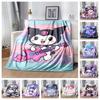 Kuromi Rock Guitar Print Flannel Blanket, Soft Cozy Throw for Girls & Fans 2.