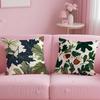 Winter Christmas Pine Leaf Pillow Case Comfort Sofa Bed Silky Elegant Invisible Zipper Custom Decorative Cushion Cover