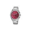SHEEN Swarovski Crystal Bezel Date Display Steel Strap Waterproof Watch Quartz Movement Stainless Steel Strap Japanese and Korean SHE-5022D-4ADR