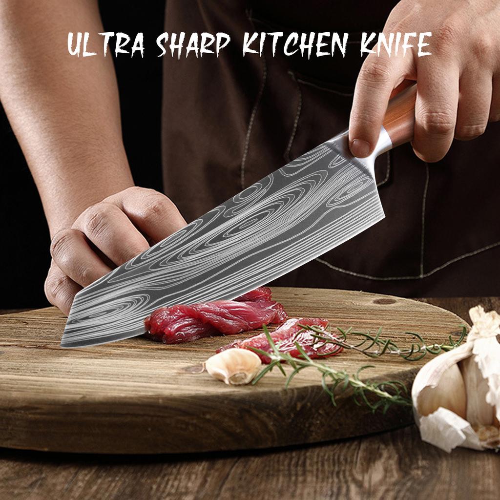 Nóż kuchenny nóż do krojenia ze stali nierdzewnej profesjonalny nóż szefa kuchni tasak narzędzie do gotowania