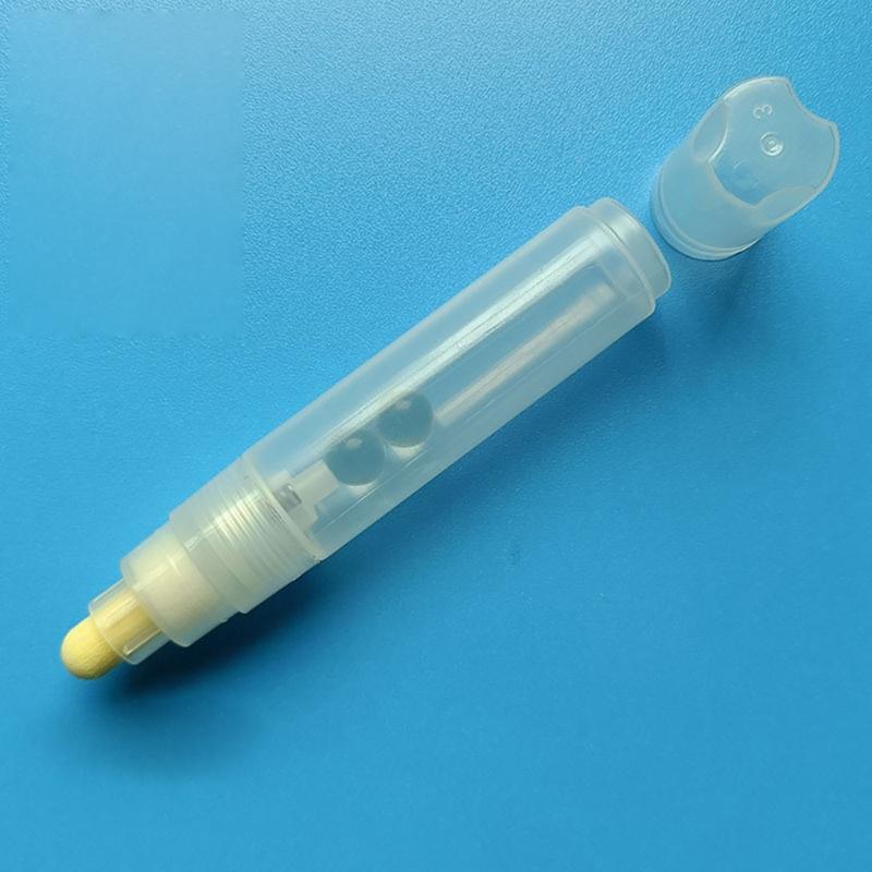 Leere Farbstifte, 10 mm, flache oder runde Spitze, leerer Acrylmarker, transparenter Stiftstab, nachfüllbarer leerer Farbmarker zum Zeichnen