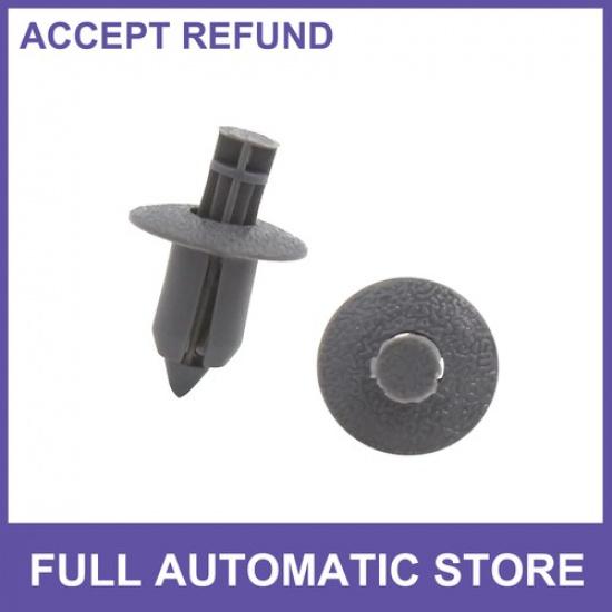 30Pcs 8mm Hole Plastic Push Type Rivet Fastener Door Bumper P Clips Gray