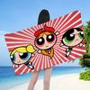 Anime P-Powerpuff-GirlS Beach Towel Colorful Bath Towels for Girl Microfiber Quick Dry Custom Sand Free Beach Yoga Spa Gym Pool