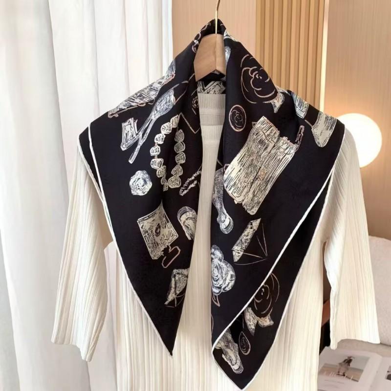 16 Momme 100% Mulberry Silk Square Scarf Womens Fashion Shawl