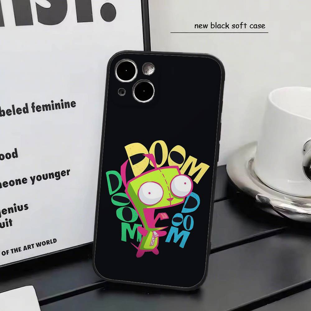i-Invader Zim cartoon For Iphone 17 Air 16 Pro Max 15 14 13 Full Cover Anti-Shock MagSafe Cover