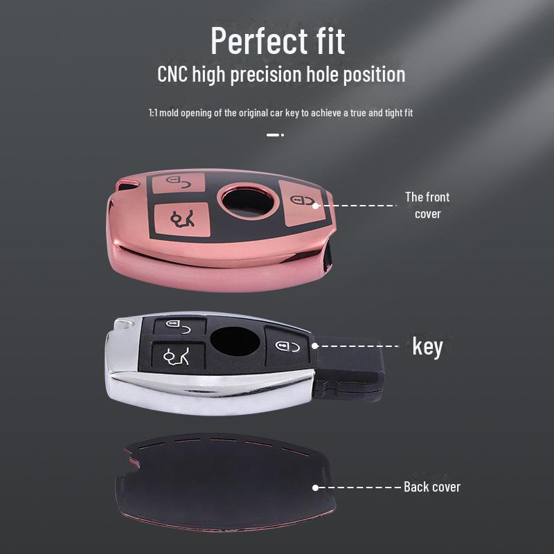 Husă cheie Mercedes-Benz pentru C260L, E300L, C200L/GLC300/GLA200, Clasa E, Clasa C - Cataramă specială