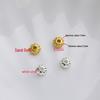 Gold-Plated Pumpkin-Shaped Spacer Beads, Silver Lantern & Flat Melon Ribbed Beads for Handmade Accessories