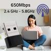 Qoltec Wi-Fi USB Adapter Ultra-fast, Wireless Mini | AC Standard | 650Mbps