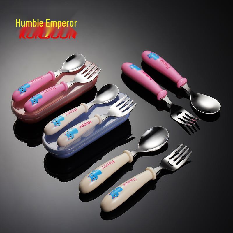 Qianxing Stainless Steel Children's Fork and Spoon Set