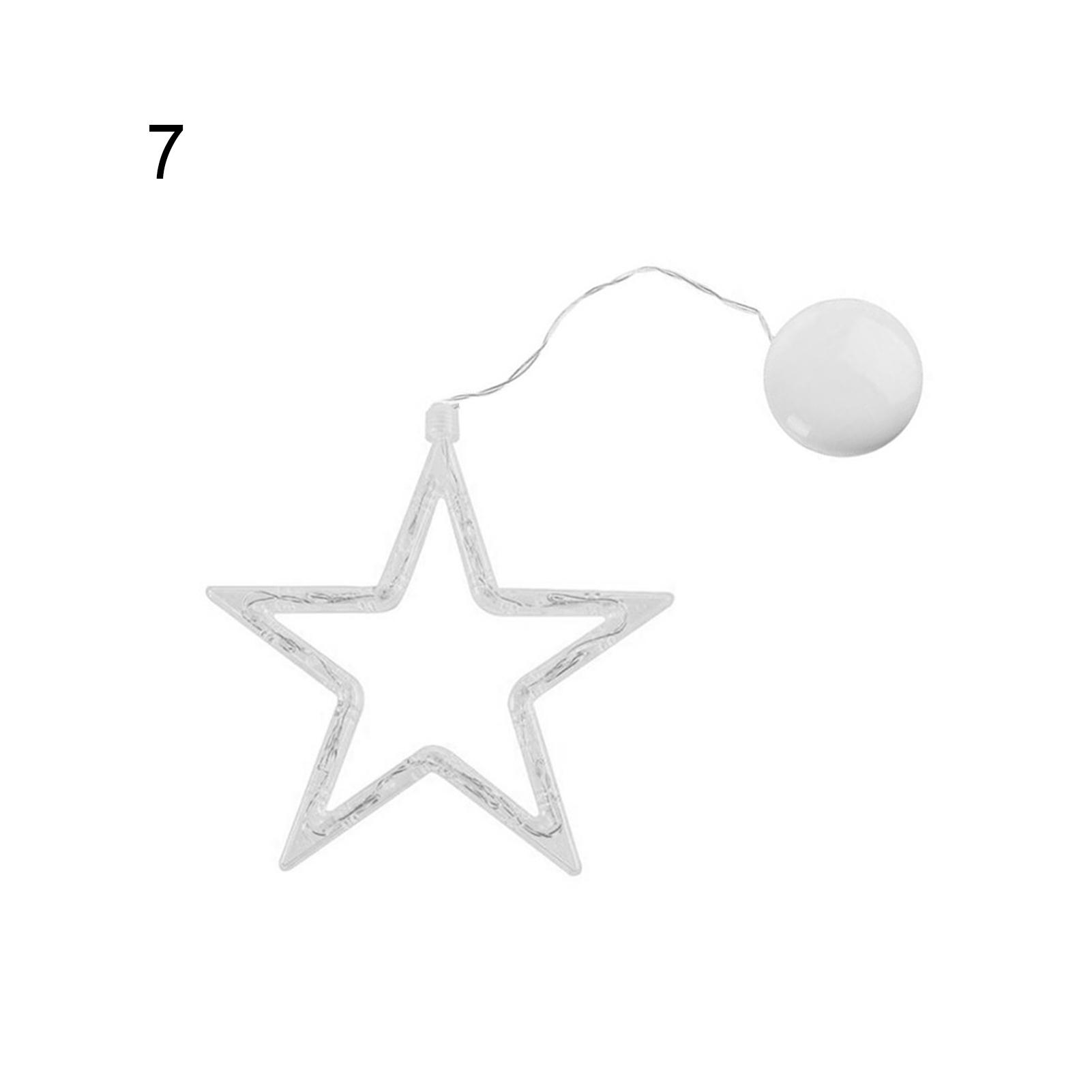 

Рождественская звезда светодиодный снеговик присоска колокольчик Санта-фея чашка свет домашний декор окна 7