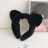 Leopard Print Women's Cute Cat Ear Plush Wide Headband Hair Tie