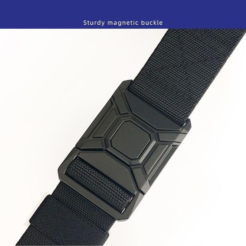 The New Men's 120Cm Buckle Belt Nylon Braided Lightweight Breathable Daily Commuter Men's Belt Outdoor Military Training Canvas Belt