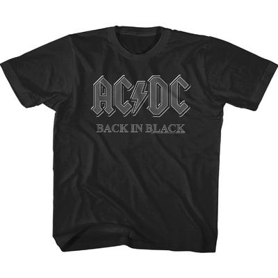 ACDC Back in Black Albumcover T-Shirt Rockband Jungen Mädchen Jugend Top