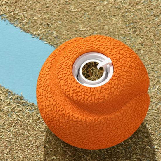 Cat Toy with Sound Feature Cats Bouncy Exercise Ball Interactive Ball Toy with Feathers for Cats Stress Relief Fun Activity Indoor Outdoor Use