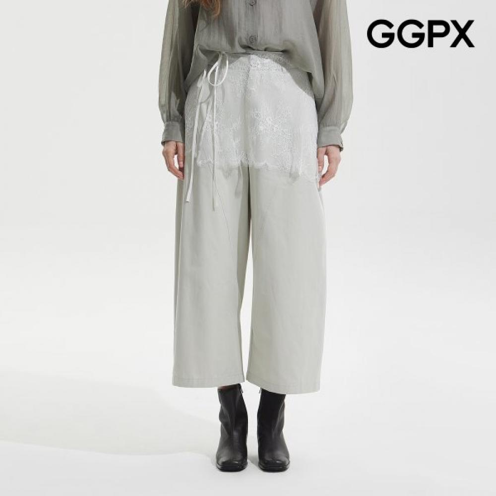 Ggpx Lace Layered 8 Length Wide Pants Gq3pt046f white/F