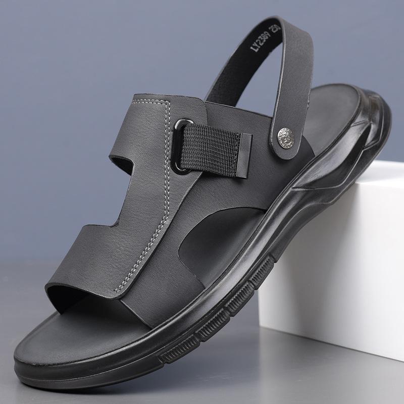 Sandals Men's 2025 New Outer Wear Driving Dual-purpose Men's Thick-soled Sandals Soft-soled Beach Shoes