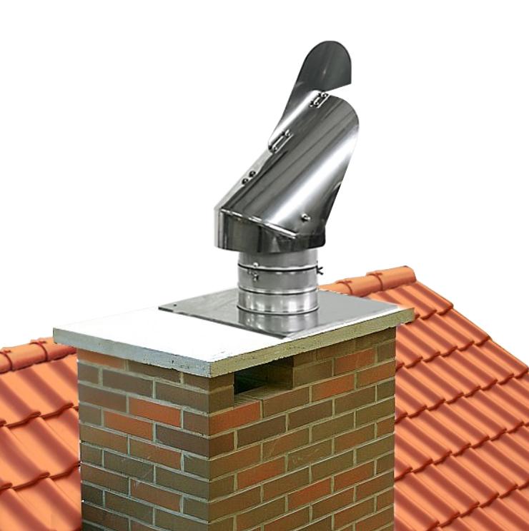 180Mm Chimney Cowl Fin Design Anti Downdraught Flue Air Extraction