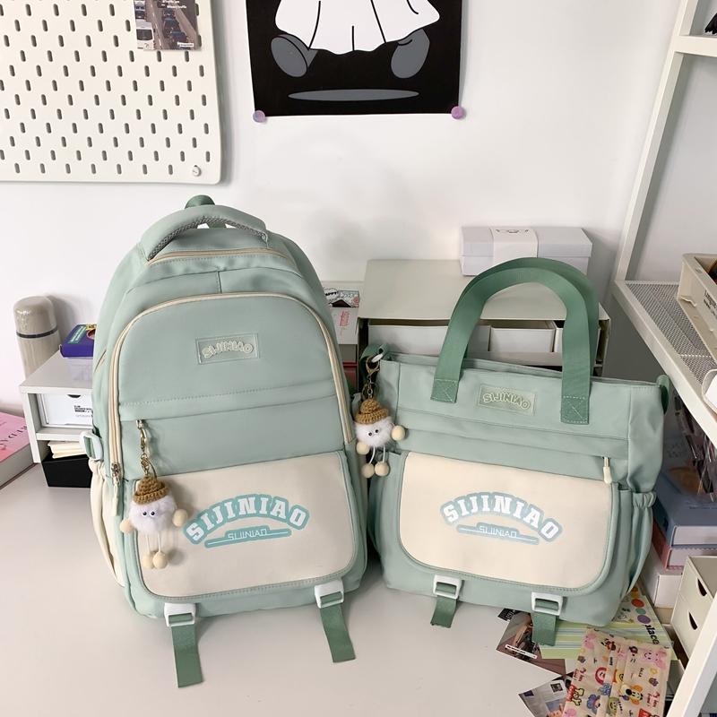 Рюкзак для школьников средней школы с цветными блоками — фото 15