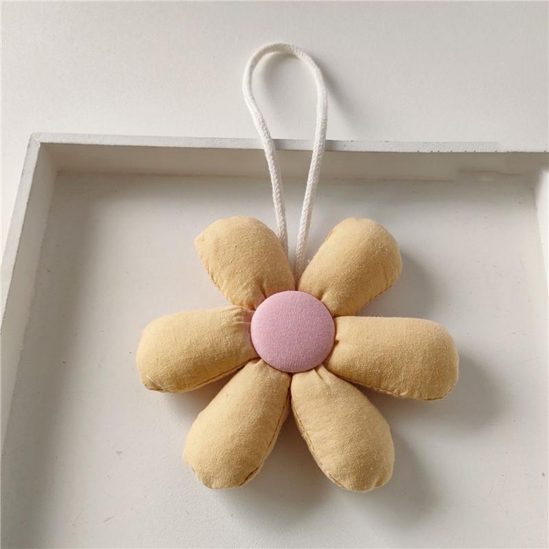 Schöner Candy Stoffblumen Schlüsselanhänger Niedliche Blume Form Schlüsselanhänger Mädchen Rucksack Anhänger Taschen Mode Dekoration Zubehör