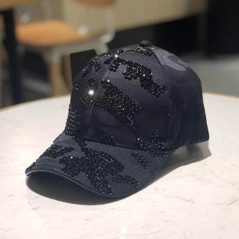 Luxury Fashion Irregular Rhinestones Decoration Baseball Caps Casual Breathable Snapback Hat