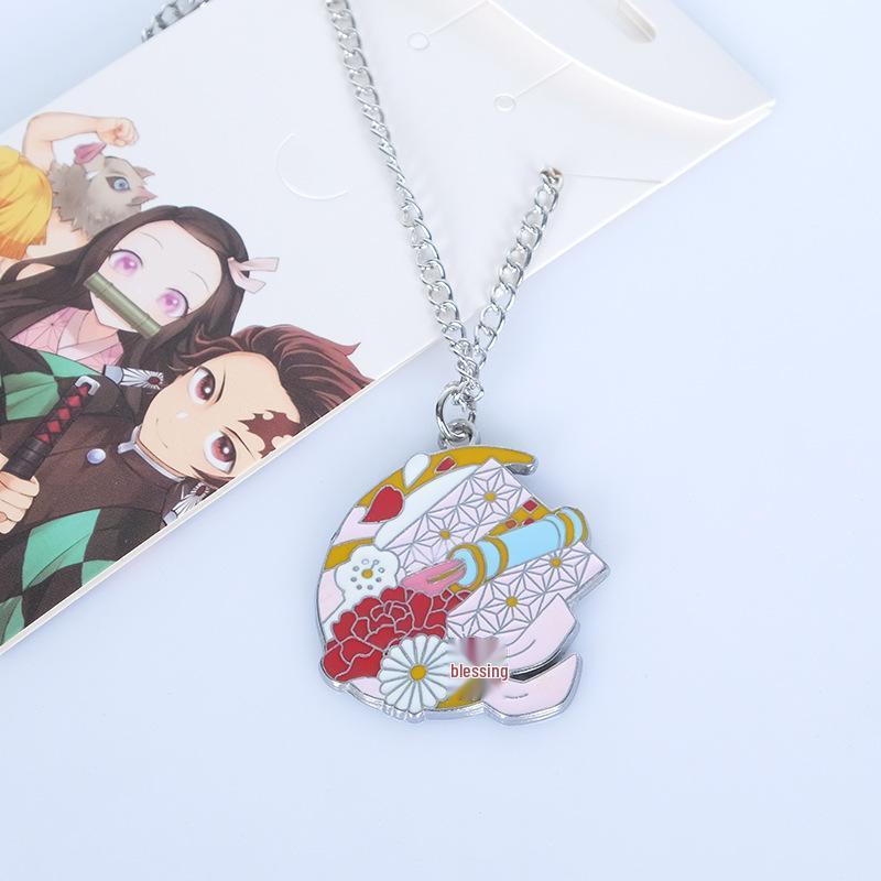 Demon Slayer Tanjiro, Sabito & Makomo Masks Keychain, Rabbit Necklace, Muzan