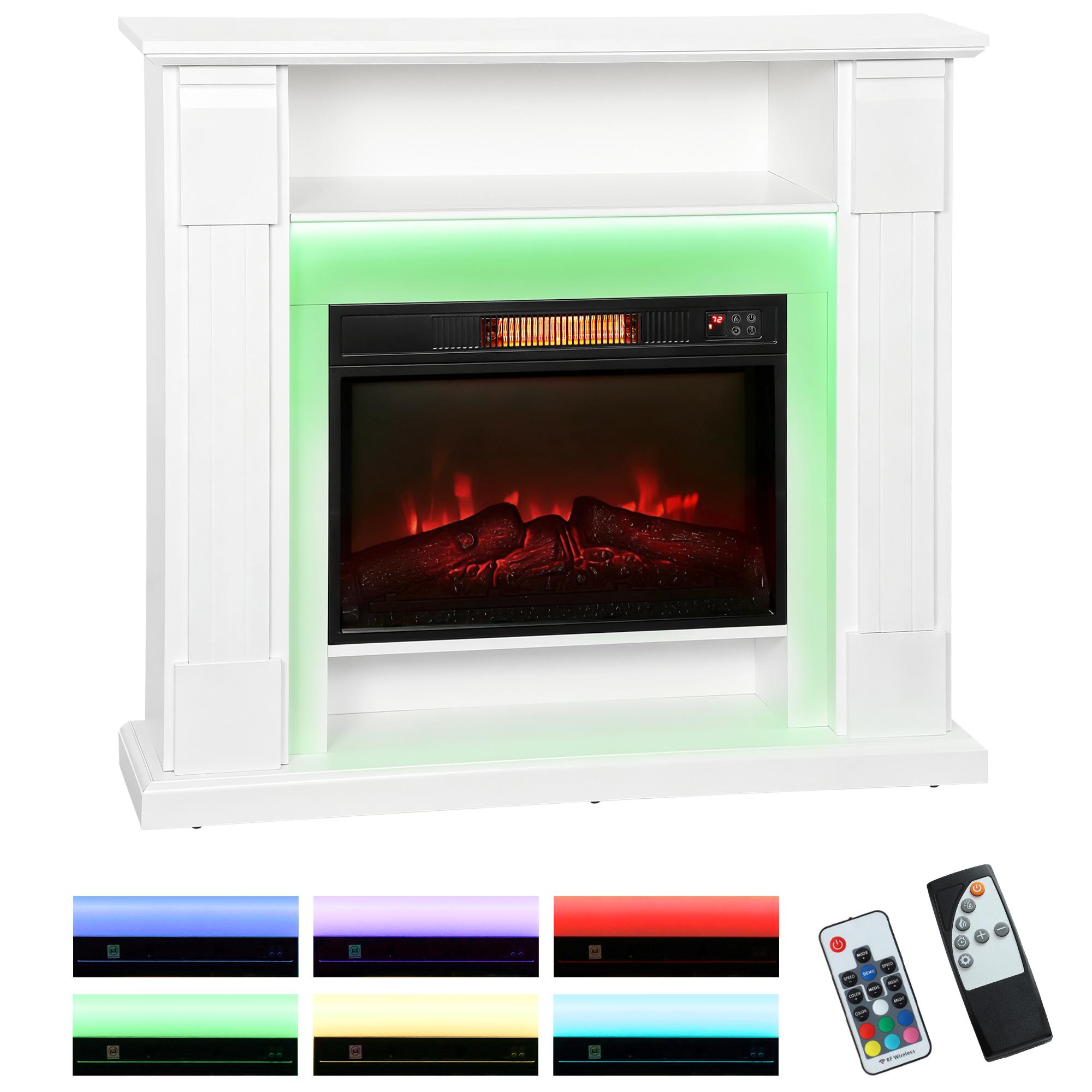 Electric Fireplace with LED Lights, Realistic