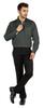 BestMan Formal Classic Button Down Cotton Shirts Inner Contrast Regular Fit Office Shirt For