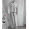 2026 Womens 2-Piece Casual Set Long Sleeve Polo Top Wide Leg Pants Sportswear