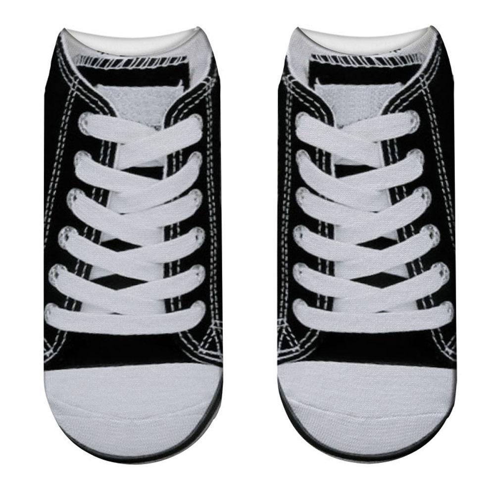 Unisex 3D Printed Skull Canvas Shoes, Toe Flip Flops, Funny Creative Pure Cotton Ankle Socks, Halloween and Christmas Gift, New