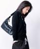 Nick&Nicole Logo Pocket Half Shoulder Bag_Black