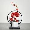 1 Set, Chinese Artificial Plum Blossom Potted Plant, Plastic Fake Bonsai Flower, Indoor and Outdoor Simulation Plant, Includes