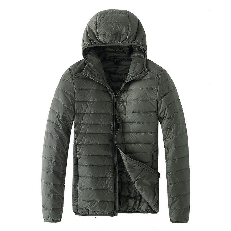 Men's Light and Thin Hooded Down Jacket Portable Large Size Couple Down Jacket