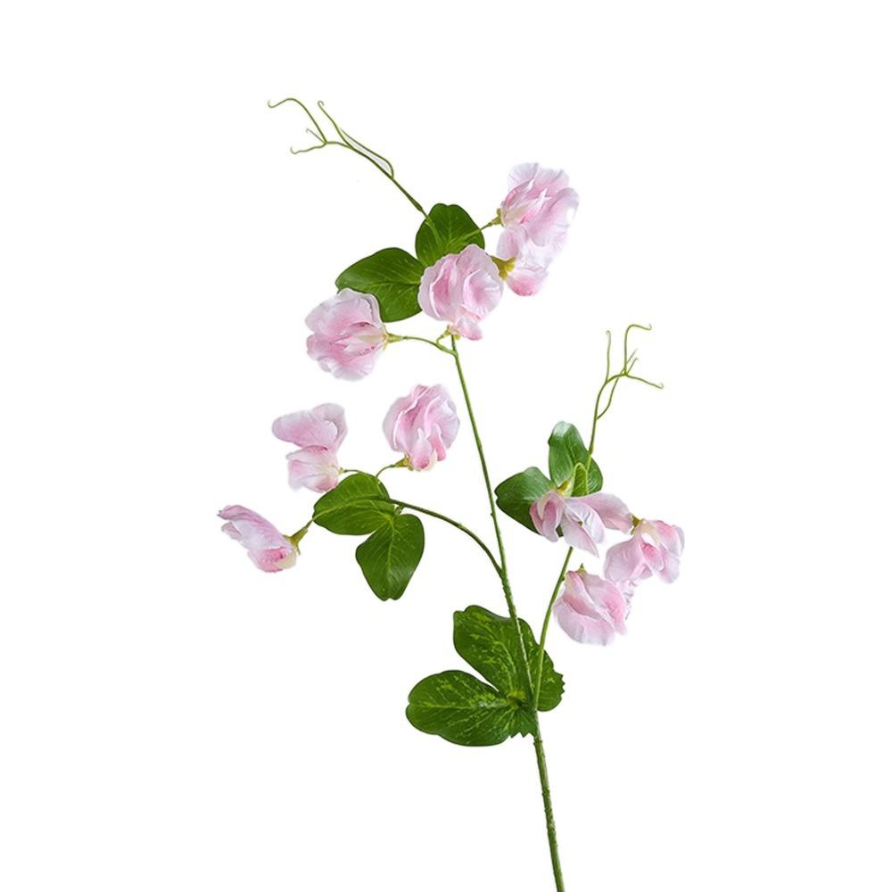 Plastic Artificial Pea Flowers 55cm Fake Flower Silk Pea Blossom Branch  Office Desktop Decoration