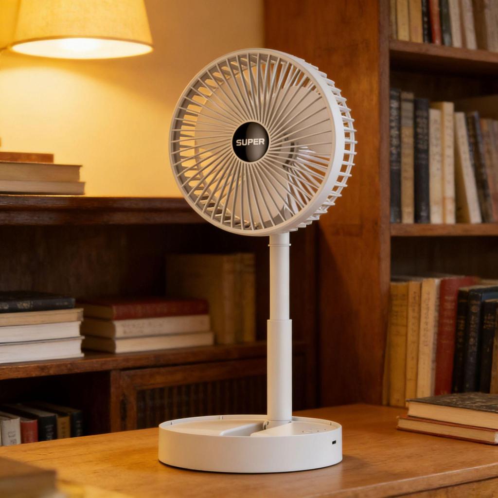 Portable Rechargeable Foldable Fan for Dorm, Desk, and Camping