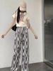 Batik-Hose im Vintage-Stil für Damen mit weitem Bein, lockere, schlankmachende Freizeithose aus Eisseide, bequeme, kühle Freizeit- und Sporthose, eleganter Stil