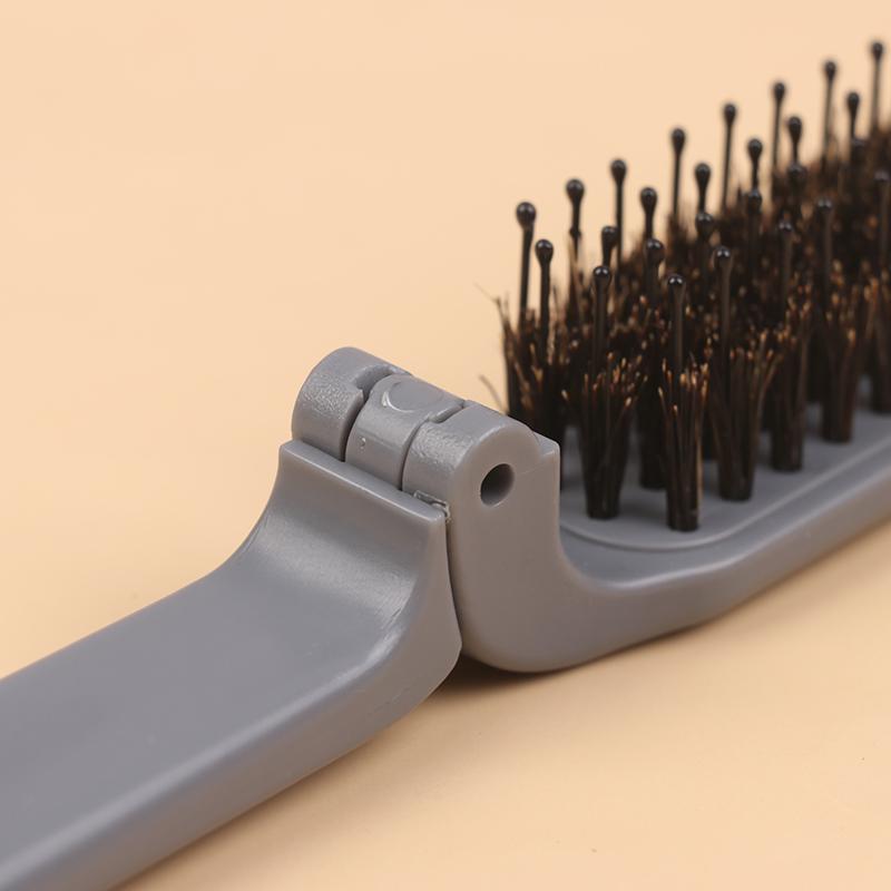 Foldable Hair Comb Portable Boar Bristle Hair Brush Head Massager Travel Combs Hair Styling Accessories