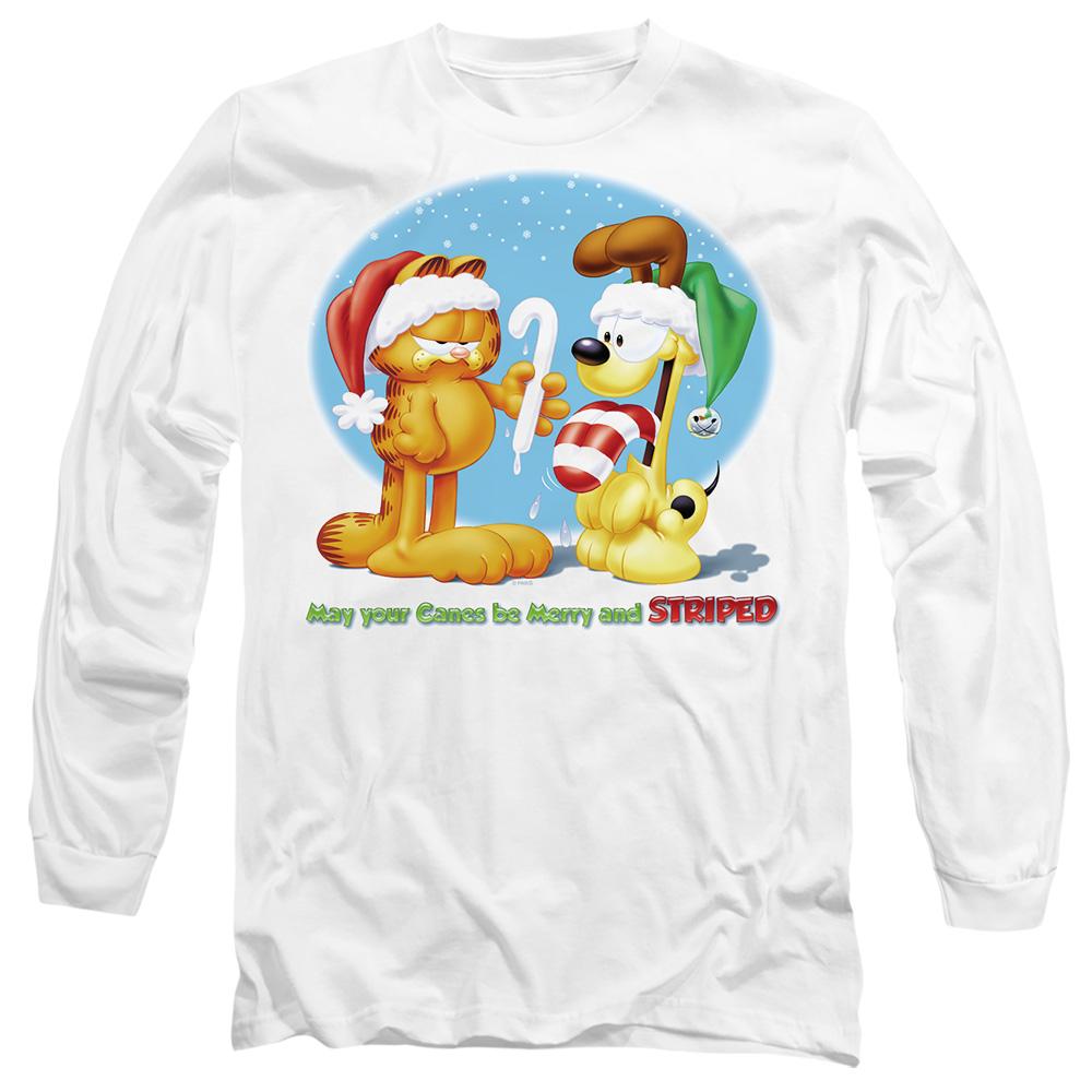 Garfield Unisex Adult Merry And Striped T-Shirt