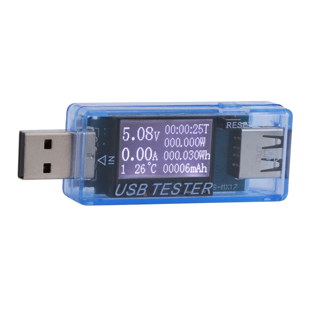 Tester Digital USB Voltage Current Meter Voltmeter 8 In 1 Detector 0?5A 0?150W 4?30VBlack