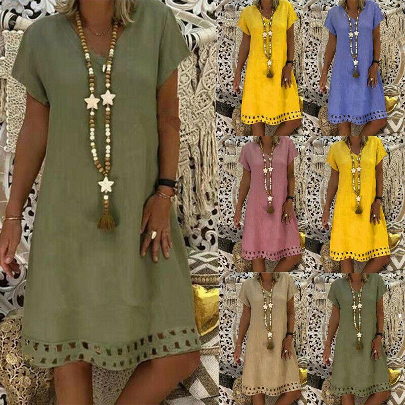 Trendy Women Lady Tank Top Mini Dress Floral Design For Summer Casual Parties