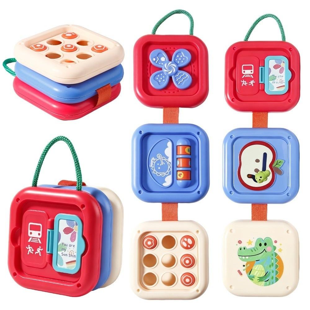 1 Set Smooth Edge Baby Finger Training Toy Fine Motor Training Sensory Hexahedron Toy  Floor Play