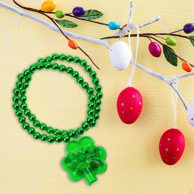 ST. Patrick's Day Beaded Necklace Bracelet for Carnival Party Favor Supplies Leaf