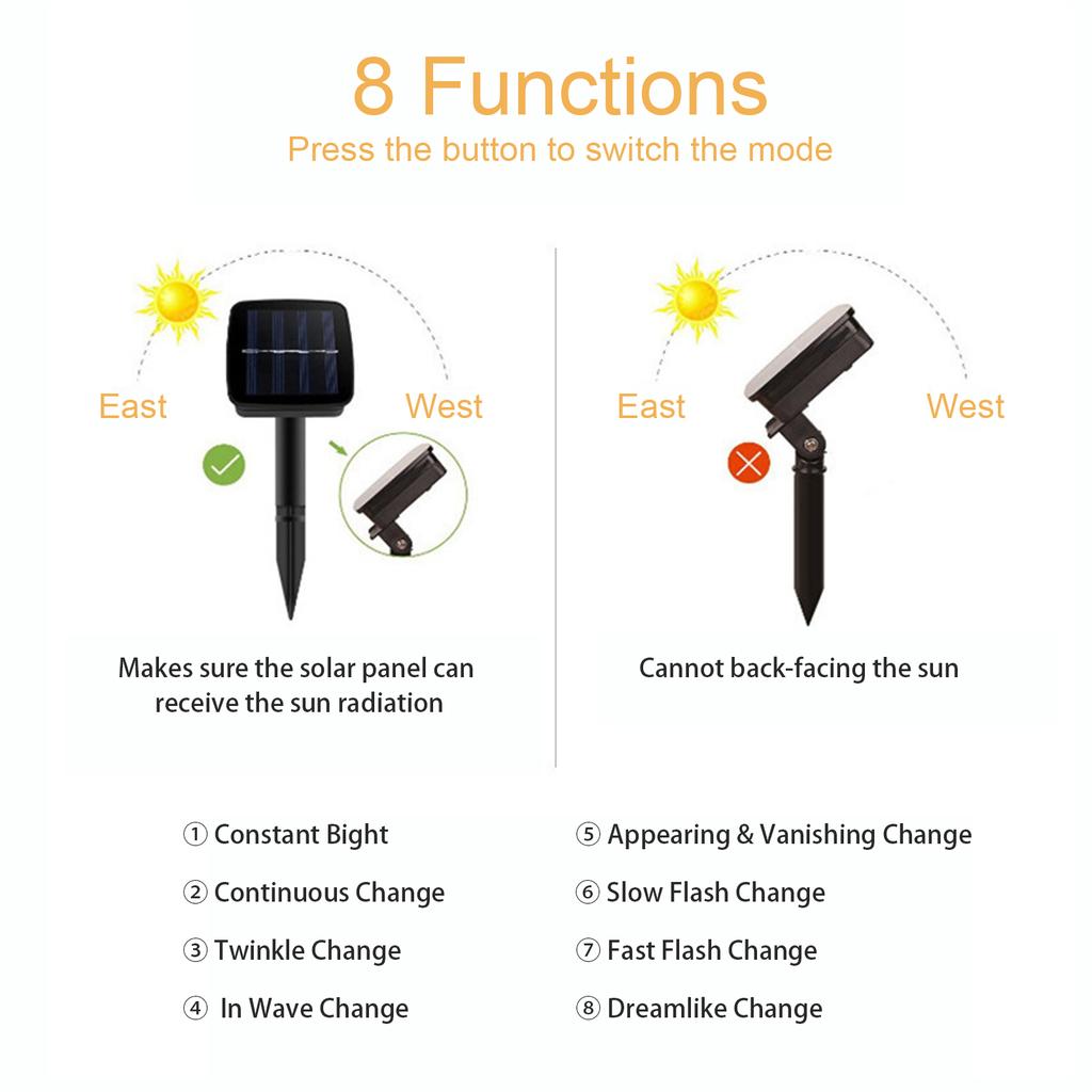 Solar String Lights Christmas Party Garden Outdoor Waterproof Lawn Lighting Decoration Led Flower Lamps String