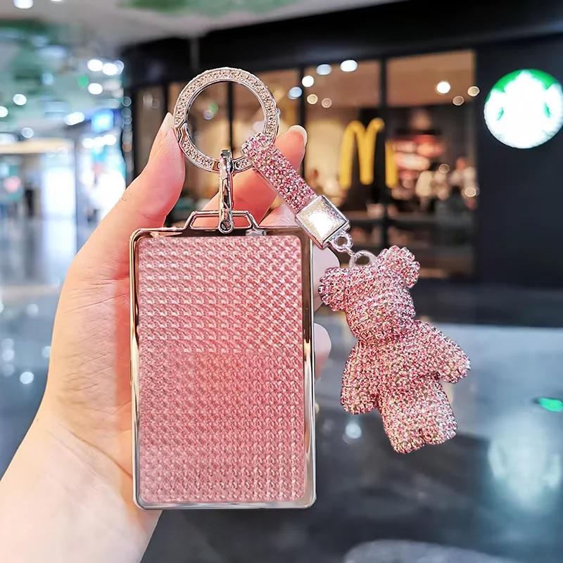 Suitable For Nio Onvo L60 Keycase 24 Card Car Nfc Keycover Key Shell Keychain Cute Bear Keychain Diamond Car Key Holder