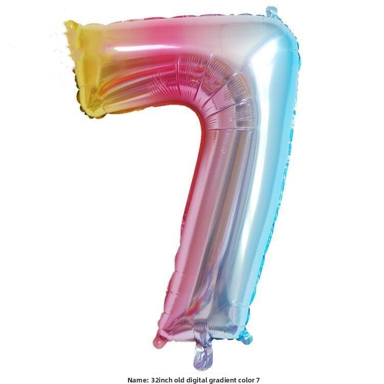 32-Inch Digital Balloons Numbers 0-9 Birthday Par Decoration Wedding Ceremony Room Arrangement Festival Celebration Supplies