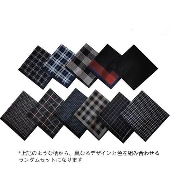 Handkerchief Mens 100 Cotton Businessman Gentlemans Fathers Day Gift Commuting Business Everyday Use Selectable Set 4 5 6 (Set 4)