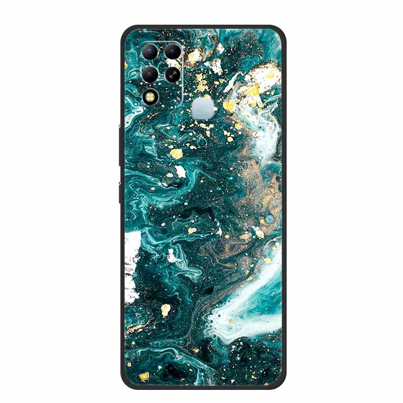 For Infinix Hot 11 G37 4G Case Marble Soft TPU Silicone Back Cover for Infinix Hot11 G37 X689F G 37 Protective Fundas Paras Etui