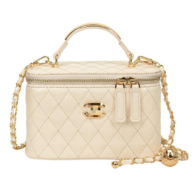 Women's Fashion Diamond Lattice Embroidery Shoulder Crossbody Handbag