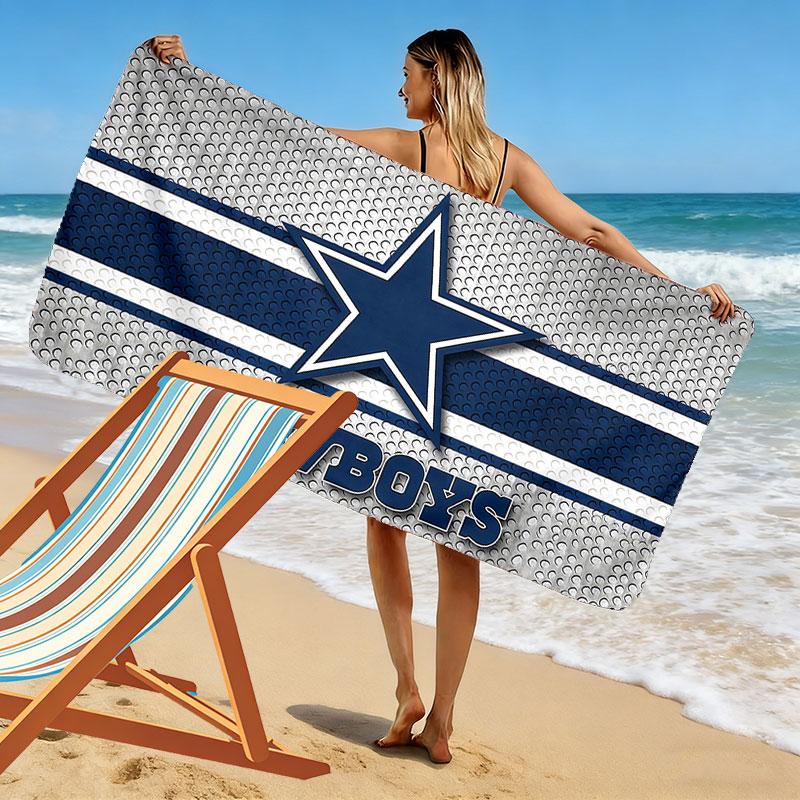 Cowboys Print Beach Towel, Large Soft Quick Dry Towel for Beach Camping Swimming