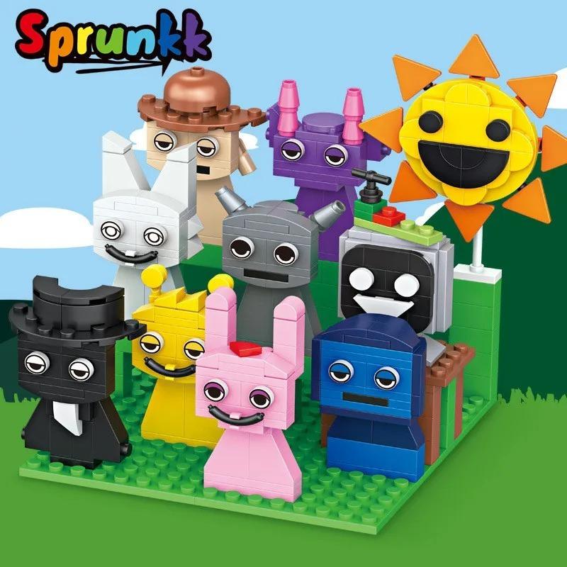 Sprunki Incredibox building blocks with display base mini digital figure building block set DIY assembly toy gift collection
