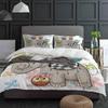 Cartoon Elephant Owl Bedding Set 3pcs Boys Girls Duvet Cover Pillowcase Kids Adult Quilt Cover Double Bed Set Home Textile